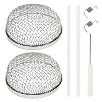 Tampa de ventilação para forno RV TONDA em aço inoxidável 2,8 cm x 1,3 cm, pacote com 2