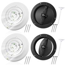 Tampa de ventilação redonda, 2 conjuntos de amortecedores de aço Therwen de 6 polegadas e 25 cm