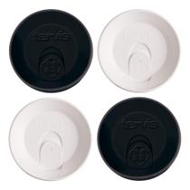 Tampa de viagem Tervis para copo térmico 16 oz, kit com 4 unidades, preto e branco Tampa de viagem Tervis para copo térmico 16 oz, kit com 4 unidades, preto e branco