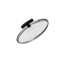 Tampa De Vidro 26 Cm Temperado Com Bordas de Aço Inoxidável Para Panelas e Frigideiras