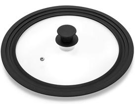 Tampa De Vidro Com Borda em Silicone Adaptável Para Panelas 24-26-28cm