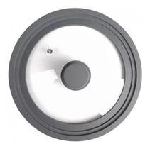 Tampa de Vidro com bordas em silicone Adaptável 20-22-24cm