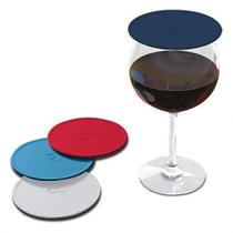 Tampa de vidro Coverware Drink Tops Tap and Seal, pacote com 4 Tampa de vidro Coverware Drink Tops Tap and Seal, pacote com 4