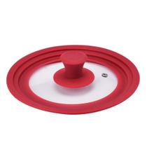 Tampa de Vidro Panela Silicone Frigideira Multiuso 3 em 1