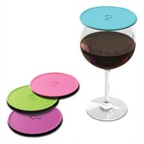 Tampa de vidro para bebidas ao ar livre Drink Tops Tap & Seal, pacote com 4 Tampa de vidro para bebidas ao ar livre Drink Tops Tap & Seal, pacote com 4