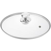 Tampa de vidro para frigideiras de aço inoxidável e ferro fundido de 11 polegadas, tampas temperadas de 28 cm para panelas tipo Dutch oven, tampa para panela de 11 pol. com aro de aço inoxidável para caçarolas, compatível com lava-louças