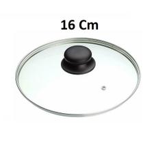 Tampa de Vidro Temperado 16cm Panelas e Frigideiras Com Saída de Vapor