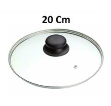 Tampa de Vidro Temperado 20cm Panelas e Frigideiras Com Saída de Vapor Tampa de Vidro Temperado 20cm Panelas e Frigideiras Com Saída de Vapor