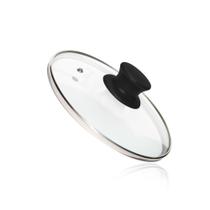 Tampa de Vidro Temperado 25cm Mk Pomel Preto Para Panela E Frigideira