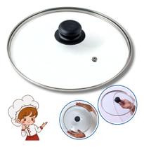 Tampa de Vidro Temperado Avulsa 18Cm Para Leiteira Bule Frigideira e Caçarola Premium - Rl