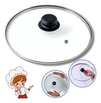 Tampa de Vidro Temperado Avulsa 20Cm Para Leiteira Bule Frigideira e Caçarola Premium