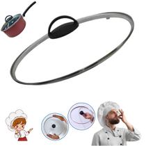 Tampa de Vidro Temperado Avulsa 30Cm Frigideira work Caçarola Premium Para Tampar os Alimentos - RL