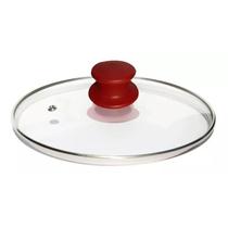 Tampa de Vidro Temperado Pomel Vermelho Baquelite Panela N20