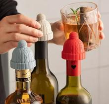 Tampa De Vinho Touca Gorro Em Silicone Rolha - Natal