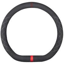 Tampa de volante K LAKEY Suede D Shape 38 cm para Alfa Romeo