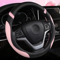 Tampa de Volante Universal OHHMNKK em Couro - 38cm - Rosa Tampa de Volante Universal OHHMNKK em Couro - 38cm - Rosa