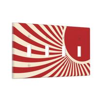 Tampa decorativa do interruptor de luz Xuejiaku Boho Red Sun Design