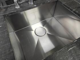 Tampa Decorativa Inox Escovado Válvula De Pia 4.1/2 -11,5 Cm