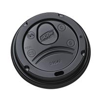 Tampa Dixie D9542 Black Dome para copo de papel de 300-600 ml, pacote com 100 Tampa Dixie D9542 Black Dome para copo de papel de 300-600 ml, pacote com 100