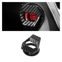 Tampa do botão de partida/parada do motor de carro GLSOWEE Carbon Fiber Tampa do botão de partida/parada do motor de carro GLSOWEE Carbon Fiber