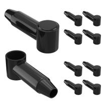 Tampa do terminal de bateria RVBOATPAT Black Silicone, pacote com 10 Tampa do terminal de bateria RVBOATPAT Black Silicone, pacote com 10