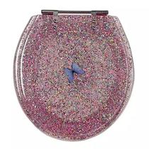 Tampa do Vaso Convencional Glitter Rosa Mix Borboleta Holografico Tampa do Vaso Convencional Glitter Rosa Mix Borboleta Holografico