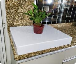 Tampa em Acrílico Branco para Cooktop - 4 Bocas - 59 x 50 x 8 cm Tampa em Acrílico Branco para Cooktop - 4 Bocas - 59 x 50 x 8 cm