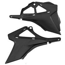 Tampa Lateral Preto Moto Bros 125 150 Cromo Forte 2003 a 2008