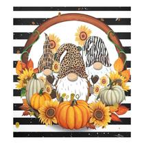 Tampa magnética para lava-louças Gnomes, abóbora e girassóis 58,5x66cm