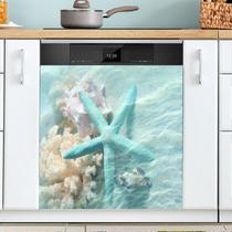 Tampa magnética para máquina de lavar louça Exnundod Seashell Starfish 58,42x66,04cm