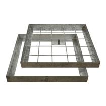 Tampa oculta esgoto pluvial caixa de inspeção 68x68cm aço
