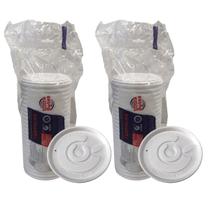 Tampa p/ pote de isopor 240ml 300ml 360ml 480ml ultra c/ 50