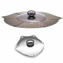 Tampa Panela Retratil Ajustavel Universal Frigideira Inox Aumenta Diminui Conserva Alimentos Multiuso Cozinha Culinaria Comida Casa