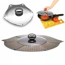Tampa Panela Retratil Ajustavel Universal Frigideira Inox