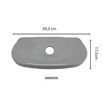 Tampa Para Caixa Acoplada Donna Cinza Prata Celite