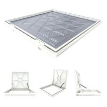 Tampa para Casa de Maquina de Piscina TCM60X603BRSPM Articulada 60x60cm Branca Real Aluminio