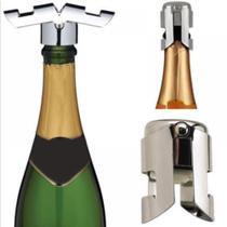 Tampa Para Champagne Espumante Rolha Inox Design De Luxo - Inox