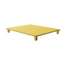 Tampa para Cooktop 5 Bocas 86 x 51 cm Brastemp Madeira MDF Laqueado Amarelo