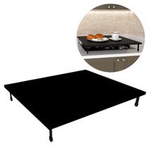 Tampa Para Cooktop 5 bocas Madeira MDF Apoio Organizador Cozinha Bancada Pia Grande Tampa Para Cooktop 5 bocas Madeira MDF Apoio Organizador Cozinha Bancada Pia Grande