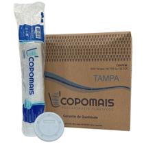 Tampa para Copo e Pote 100ml sem Furo Copomais Branco PS Fardo com 2000 unidades