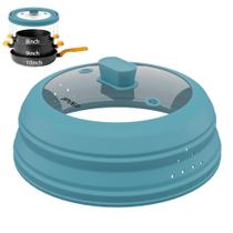 Tampa para Micro-ondas FPVIER de Silicone Dobrável 27 cm com Vidro