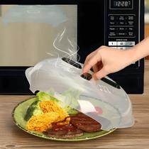 Tampa Para Microondas Protetor Magnético Proteção Alimentos Transparente Anti Sujeira Comida Micro Ondas Cozinha Alimento Pratos