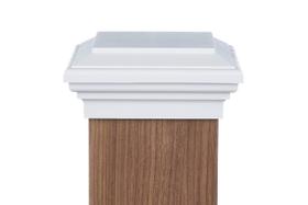 Tampa para Poste ATLANTA POST CAPS Newel Flat 6x6 Branca Tampa para Poste ATLANTA POST CAPS Newel Flat 6x6 Branca