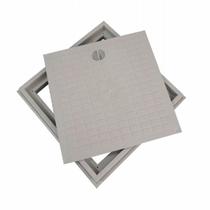 Tampa para Ralo com Aro PP 20x20 Odem Cinza Tampa para Ralo com Aro PP 20x20 Odem Cinza