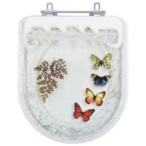 Tampa para Vaso Deca Carrara Branco com 4 Borboletas