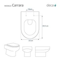 Tampa para Vaso Deca Carrara Branco com Borboleta Amarela