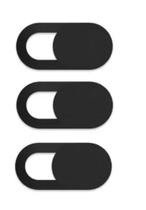 Tampa Pelicula Privacidade Webcam Notebook 3 Unidades Cor Preto