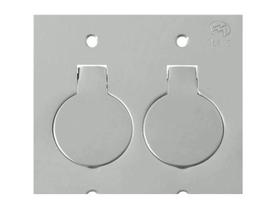 Tampa Piso Inox Unha Dupla com 2 Tomadas 4x4 - Olivo