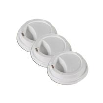 Tampa Plástica Branca Copo De Papel 210Ml 50 Uni Kit 3