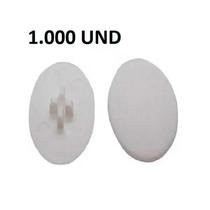 Tampa Plastica De Encaixe Rastex Com Pino 6 Mm Branca (Kit Com 1.000 Un)